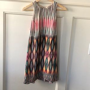 Silk blend colorful tank dress